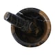 image 3 of Interiors by Premier Black & Gold Marble Mortar & Pestle,Perfect Grinding Pestle& Mortar,Easy to Clean Antique Mortar & Pestle