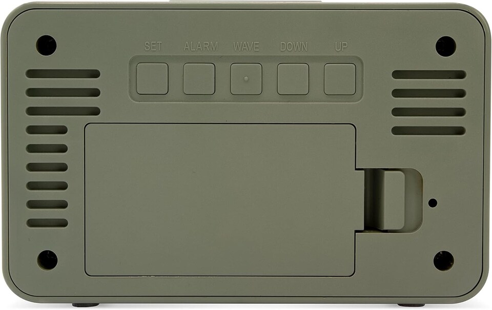 image 1 of Acctim Harley Superbrite Modern Digital Alarm Clock | Green | Cloverfield