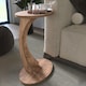 image 2 of C Shaped Sofa Side Table With Wooden Top | Brown | Pine | 1