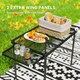 image 3 of Outsunny 4.5ft Portable Folding Table, Height Adjustable Metal Picnic Table 
