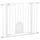 image 1 of PawHut 75-103 cm Pet Safety Gate Pressure Fit Stair w/ Small Door Double Locking