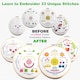 image 4 of Beginner Embroidery Kit (4 Pack) for Adults, Learn 33 Stitches with Easy DIY Video Tutorials, Coloured Design Patterns (AZA100)