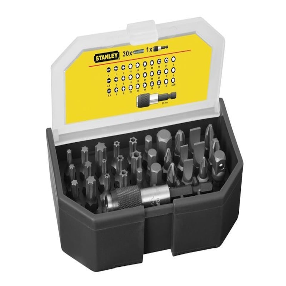 Stanley Tools Bit Set & Holder 31 Piece