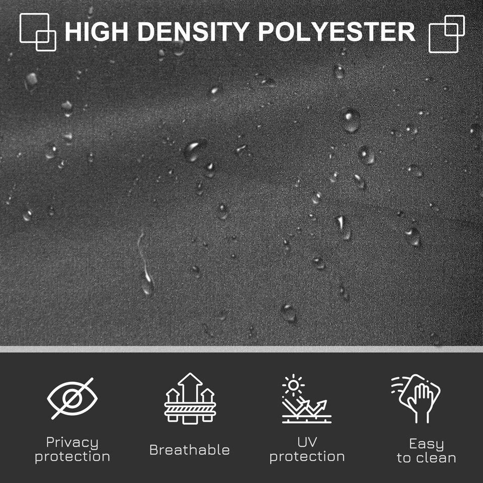 image 1 of Outsunny Retractable Sun Side Awning Screen Fence Patio Garden Wall Balcony Screening Panel Outdoor Blind Privacy Divider (3x1.6M, Grey) | Grey