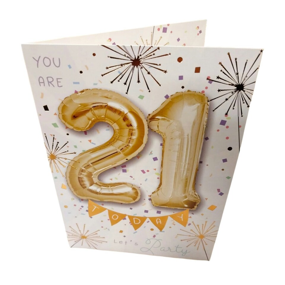 image 1 of You are 21 Let's Party Balloon Boutique Greeting Card
