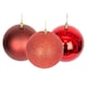 image 1 of 100mm/3Pcs Christmas Baubles Shatterproof Dark Red,Tree Decorations