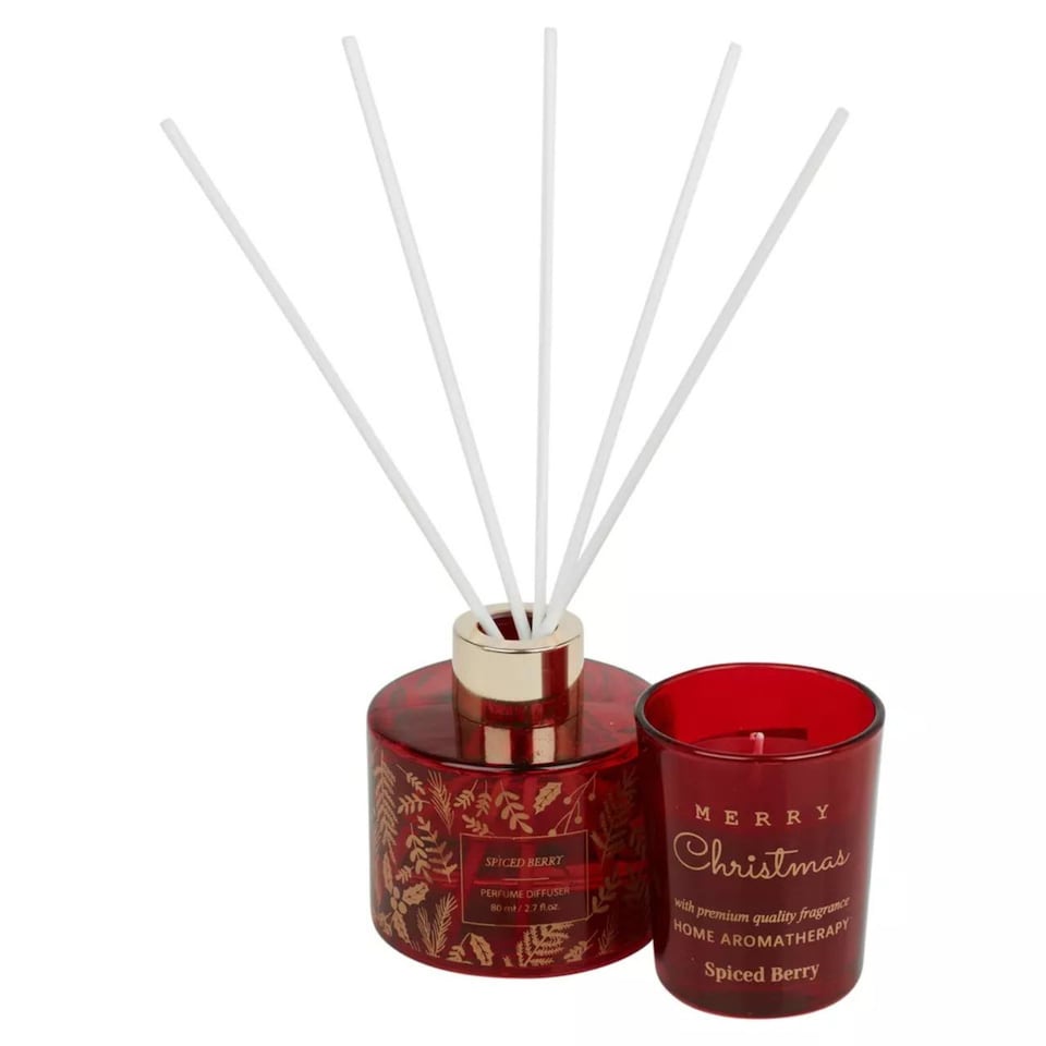 image 1 of 80ml Reed Diffuser Christmas Tree Gift Set | Multi | Velvet Vanilla | 1