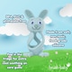 image 4 of Brush Baby Bobbie Bunny Baby Teether Toy Eucalyptus Green | Twist & Bounce Teething Toy