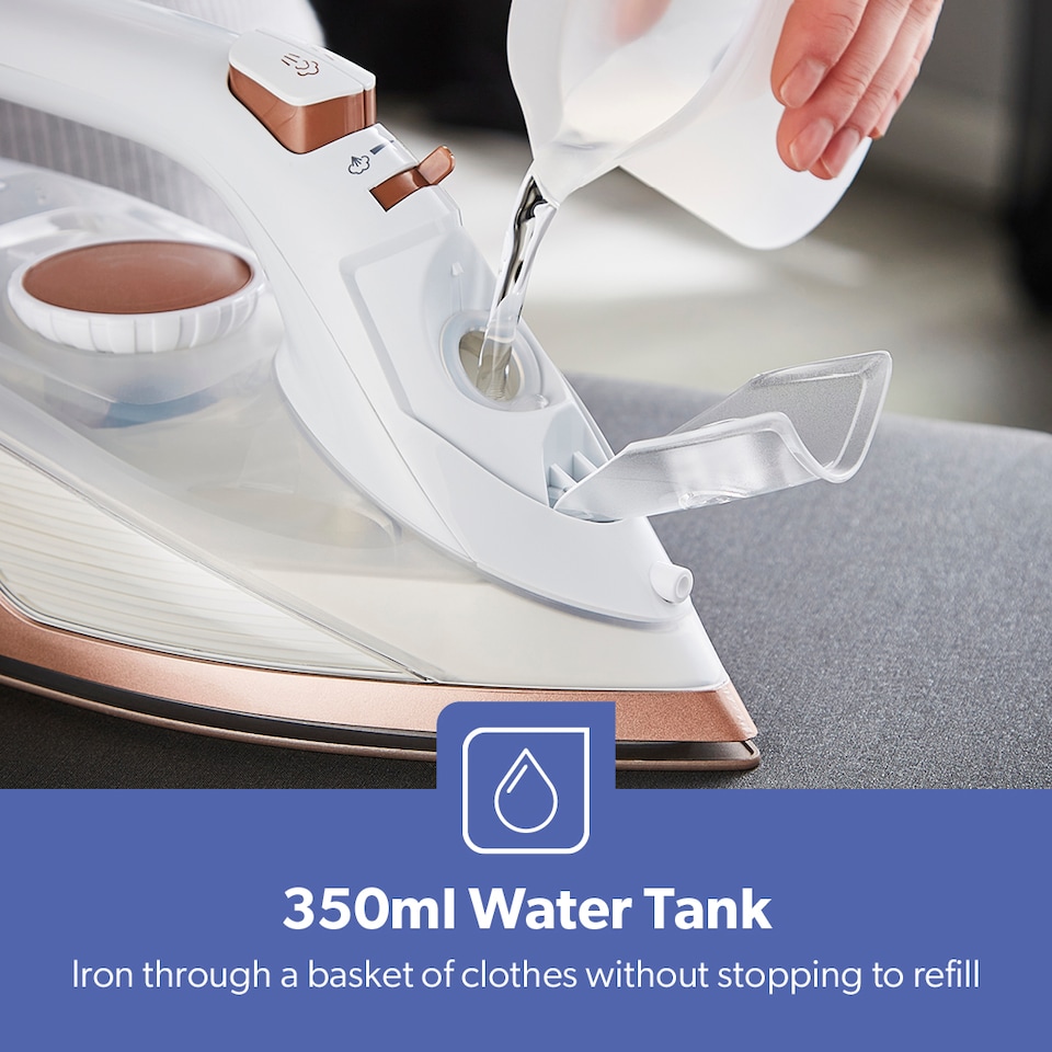 image 1 of GEEPAS 2 in 1 Dry & Wet Steam Iron 2200W, White