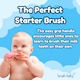 image 4 of Brush Baby FlossBrush™ Baby Bristles Toothbrush (0-3 Years) Double Pack - Pink & Teal
