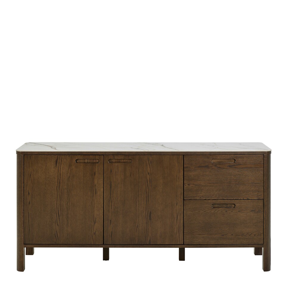 image 1 of Southampton Sideboard With 2 Doors 2 Drawers and 2 Shelves in Cream Ceramic Cream