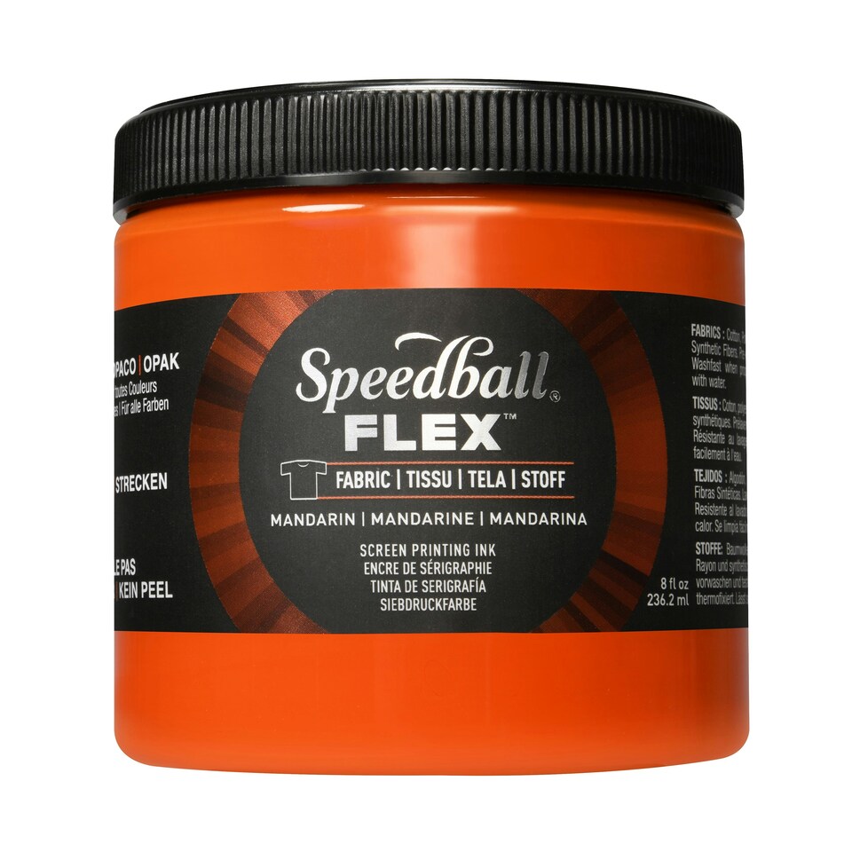 image 1 of Speedball Flex Screen Printing Fabric Ink, Mandarin, 8oz