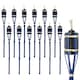 image 1 of Harbour Housewares Bamboo Garden Fire Torches - 60cm - Blue - Pack of 12