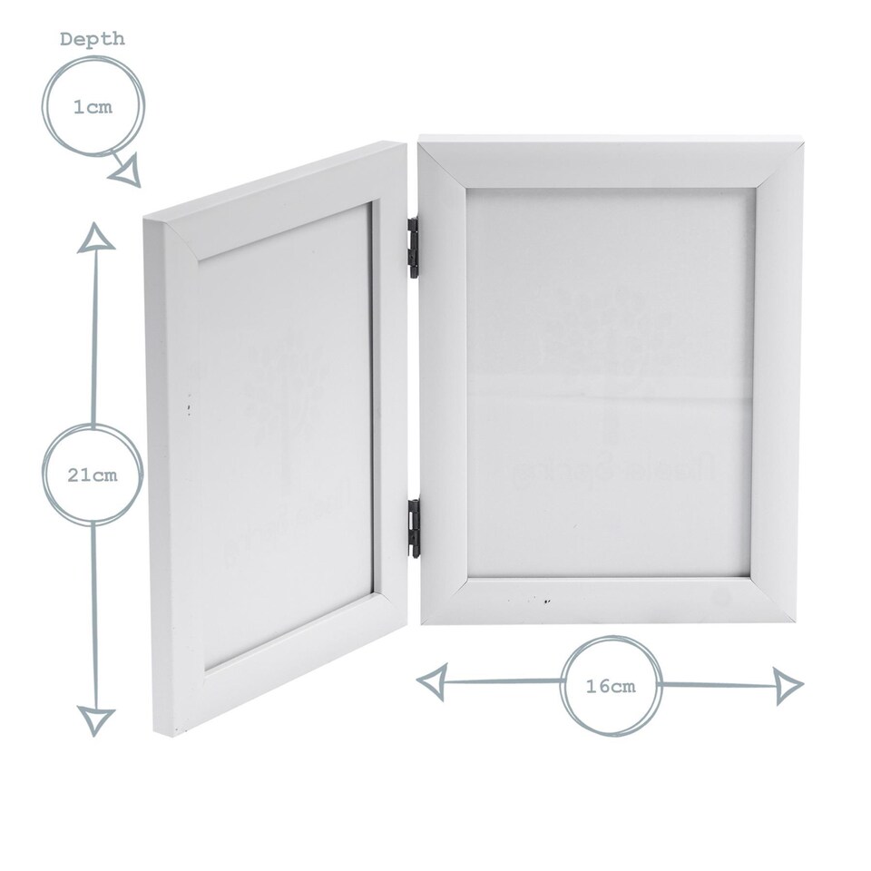 image 1 of Nicola Spring Folding 2 Photo Frame - 5 x 7" - Black