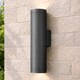 image 1 of CGC Lighting LUCAS Anthracite Extra-Long Double GU10 Up-and-Down Outdoor Wall Light IP44 | Grey | Dark Grey Anthracite | height: 30 cm, width: 7.5 cm, depth: 11 cm