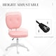 image 4 of Vinsetto Vanity Task Chair with Adjustable Height, Armless, Pink
