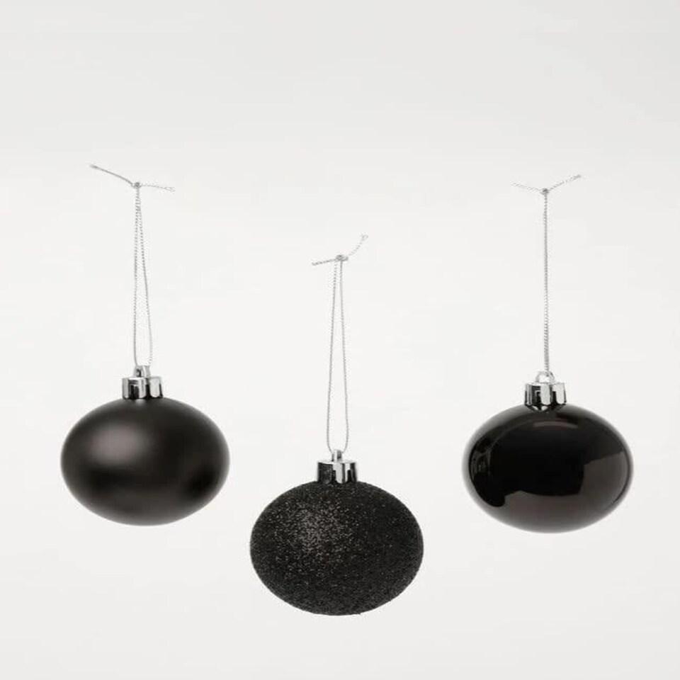 image 1 of 18 Black Baubles - 6cm