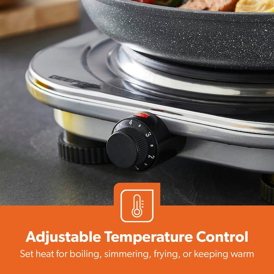 image 1 of GEEPAS 1500W Stainless Steel Single Hot Plate