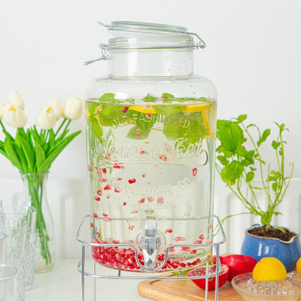 image 1 of Rink Drink Glass Drinks Dispensers with Tap - 6.5L - Pack of 2