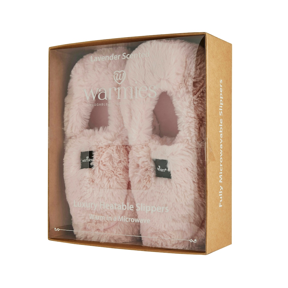 image 1 of Warmies Microwavable Slippers  Blossom Colour One Size