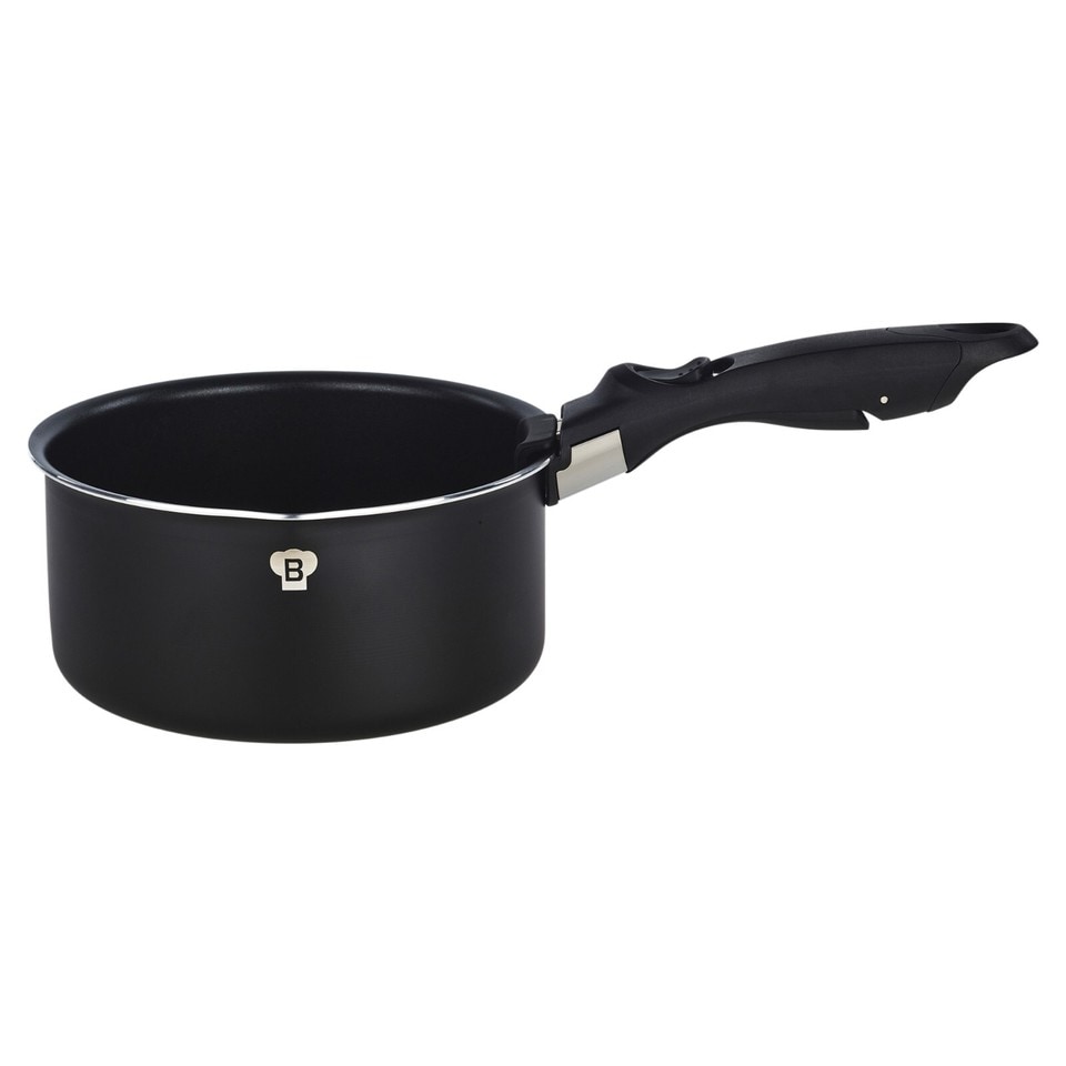 image 1 of Aluminium Induction Stackable Space Saving Pots Frying Pan Set Detachable Handle | Black | Matt Black - 3 Pcs Frying Pans
