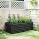 image 9 of Outsunny Raised Beds for Garden, Galvanised Steel Outdoor Planters with Multi-reinforced Rods for Vegetables, Plants, Flowers and Herbs, 180 x 90 x 59 cm, Black | Black