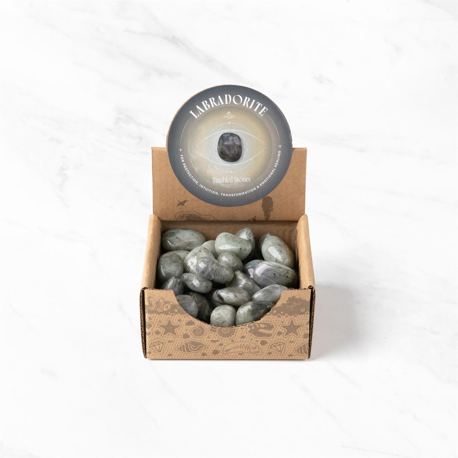Myga Polished Tumbled Stones in Grey | Size: 50 Pieces