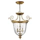 image 1 of Cambridge 3 Light  Small Ceiling Pendant Polished Brass, E14
