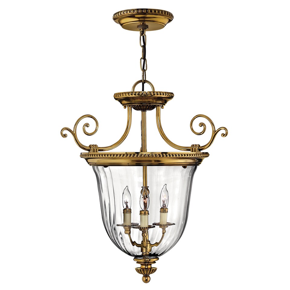 image 1 of Cambridge 3 Light Small Ceiling Pendant Polished Brass, E14
