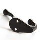 image 3 of Hammer & Tongs Narrow Hat & Coat Hook - W25mm x H80mm - Black