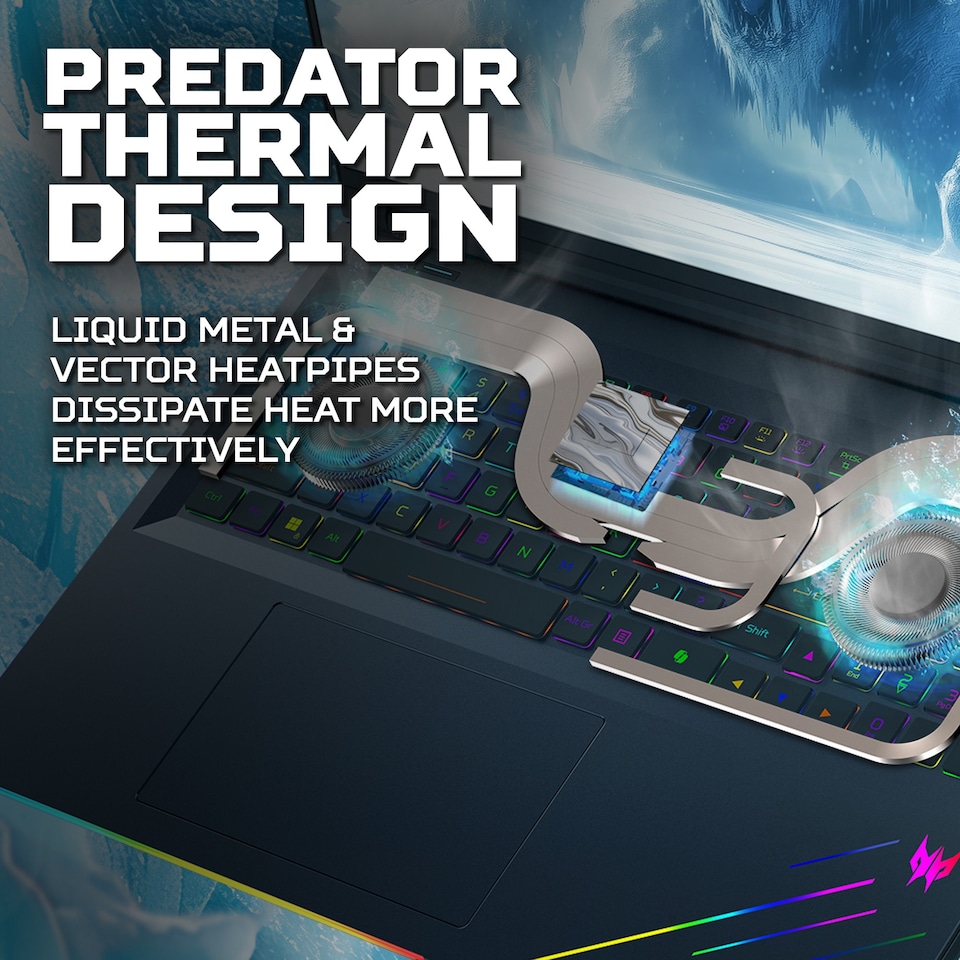 image 1 of Acer Predator Helios Neo 18 NVIDIA RTX 5080 32GB RAM 18" Intel Ultra Core 9 275HX AI Gaming Laptop - NH.QVYEK.002