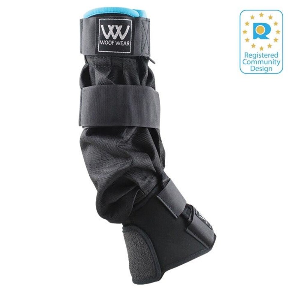 image 1 of Woof Wear Mud Fever Boot Black | Size: Large
Colour: Black/Turquoise