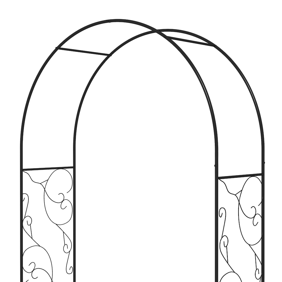 image 1 of Outsunny Metal Garden Arch with Double Gate, Garden Arbor Climbing Plants