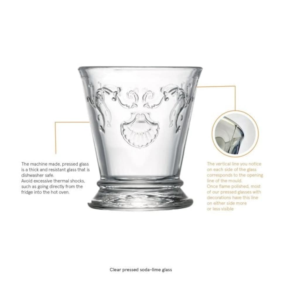 image 1 of Tumbler: 1 x 25cl La Rochere Versailles Footed Tumbler, Glass Clear
