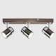 image 3 of ValueLights Rosie Spotlight 3 Way Black Chrome Ceiling Bar Spotlight | Black