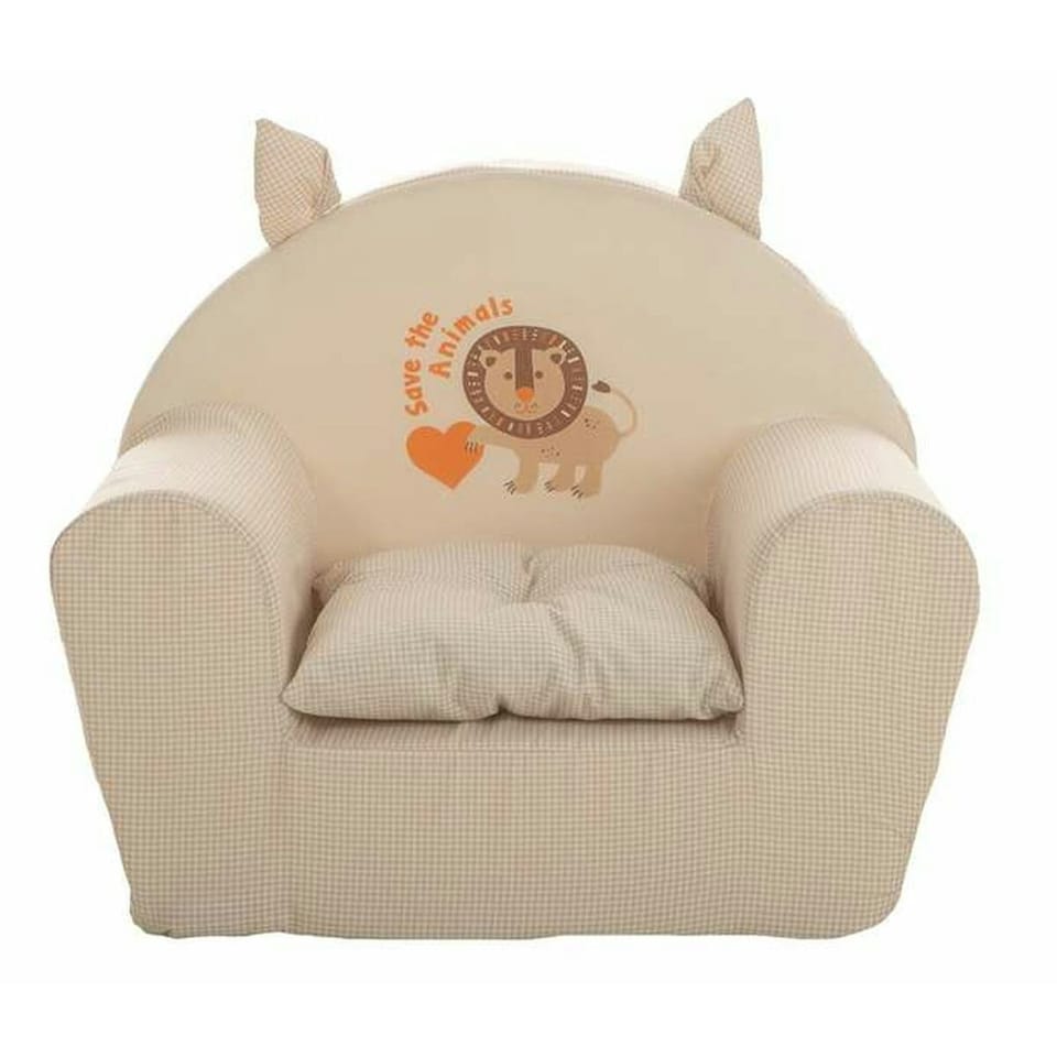 Child's Armchair Jungle 44 x 34 x 53 cm Beige Cream