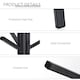 image 5 of HOMCOM 180cm Free Standing Coat Rack Metal Shelf Holder Stand Hat Hanger Brown