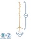 image 3 of Harbour Housewares Free-Standing Wooden Coat Rack - Light Wood