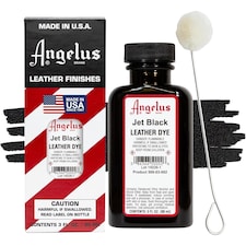 Angelus Leather Dye - Permanent Deep Penetrating Colour Change 3oz | Black | Jet Black