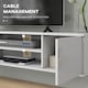 image 7 of HOMCOM Floating TV Stand Cabinet for TVs up to 60 , Wall Mounted TV Unit with Open Shelf, Storage Cupboards and Cable Management for Living Room, White