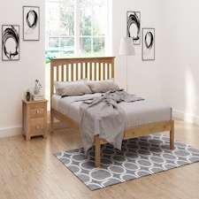 Gladstone Super Kingsize 6ft Solid Oak Bed Frame | Brown | Super King