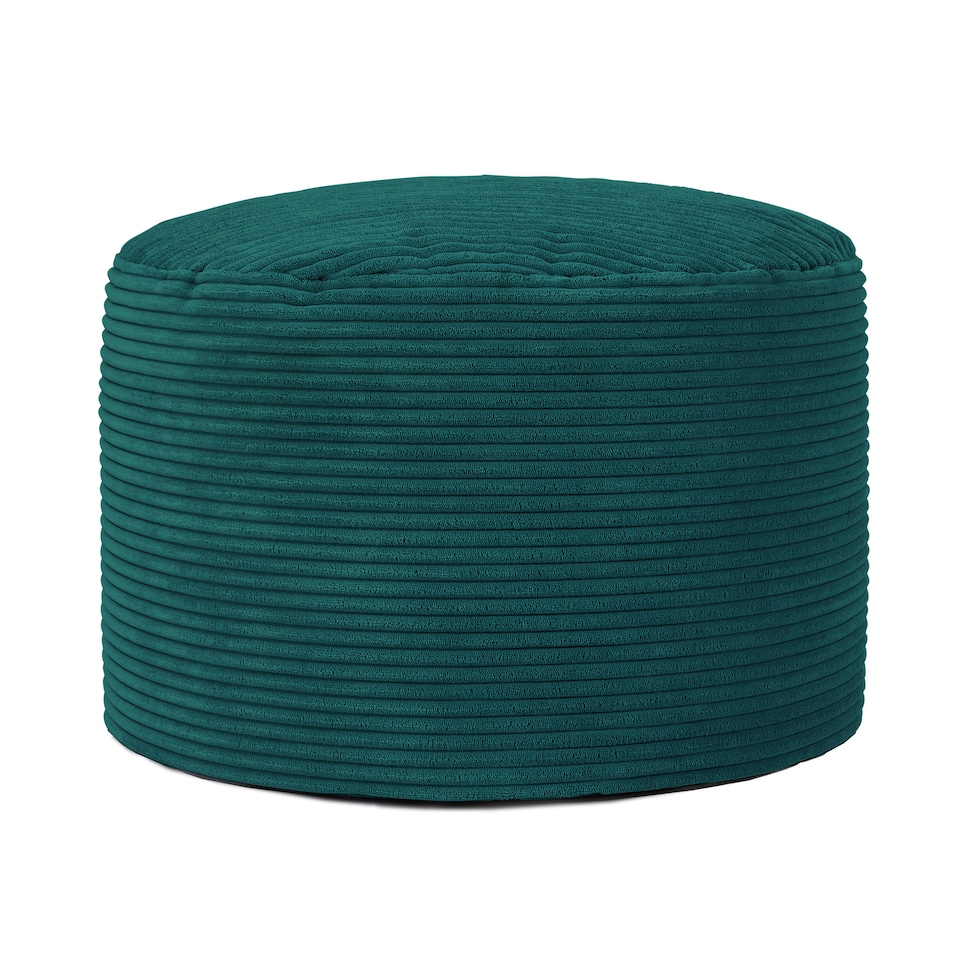 image 1 of icon Natalia Corduroy Armchair Bean Bag and Round Footstool, Teal