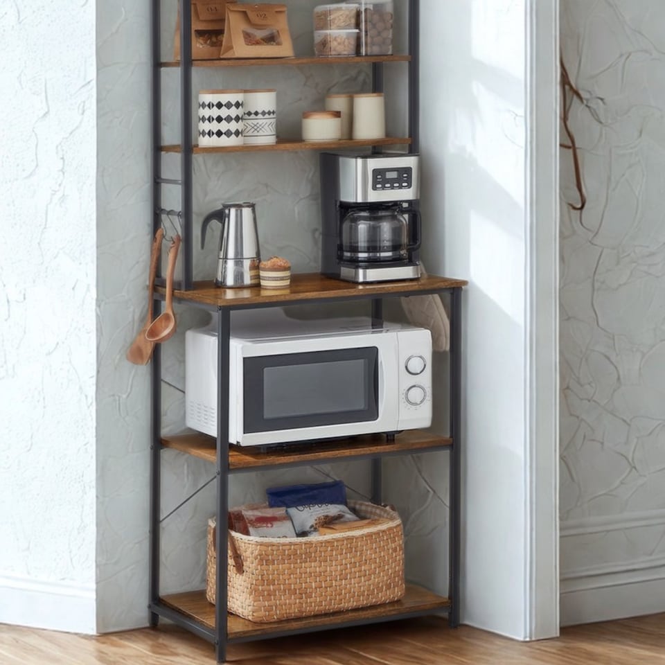 image 1 of Industrial 6 Tier Wide Kitchen Storage Rack With Shelves