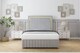 image 1 of Sloomy Boston Gold Silver Plush Divan Bed With Mattress No Drawers With 26" Strutted Headboard & 12" Matching Footboard 6' Super King | Silver | Silver | Super King | 1