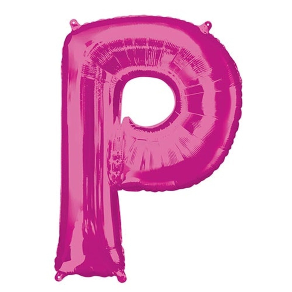 Pink Letter P Air Fill Foil Balloon 40cm / 16 in