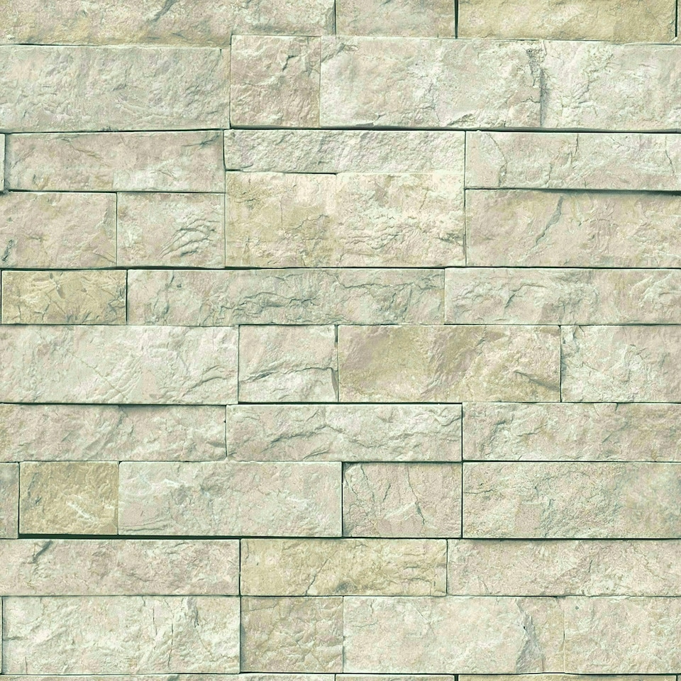 image 1 of NuWallpaper NU3383 Landmark Stone Peel & Stick Wallpaper, Grey Multi