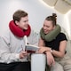 image 8 of CabinZero Classic Travel Pillow, Memory Foam Neck Pillow for Airplane & Travel | Red | MARRAKECH