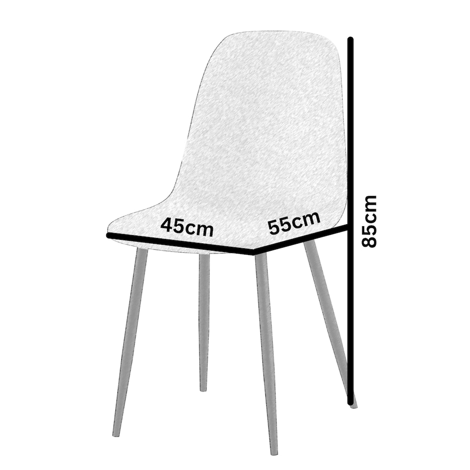 image 1 of Luxe Dining Chair 2pc Madder Brown Black Powder Legs Brown