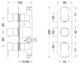 image 2 of Current Round Triple Concealed Thermostatic Shower Valve & Knob Chrome