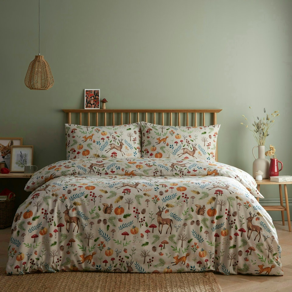 image 1 of Portfolio Home Arden Animal Print Soft Easy Care Bed Linen Bedding Duvet Cover Quilt Set With Pillow Cases Brown | King